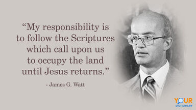 Portrait Of James G. Watt With Quote