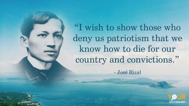Portrait Of José Rizal With Quote