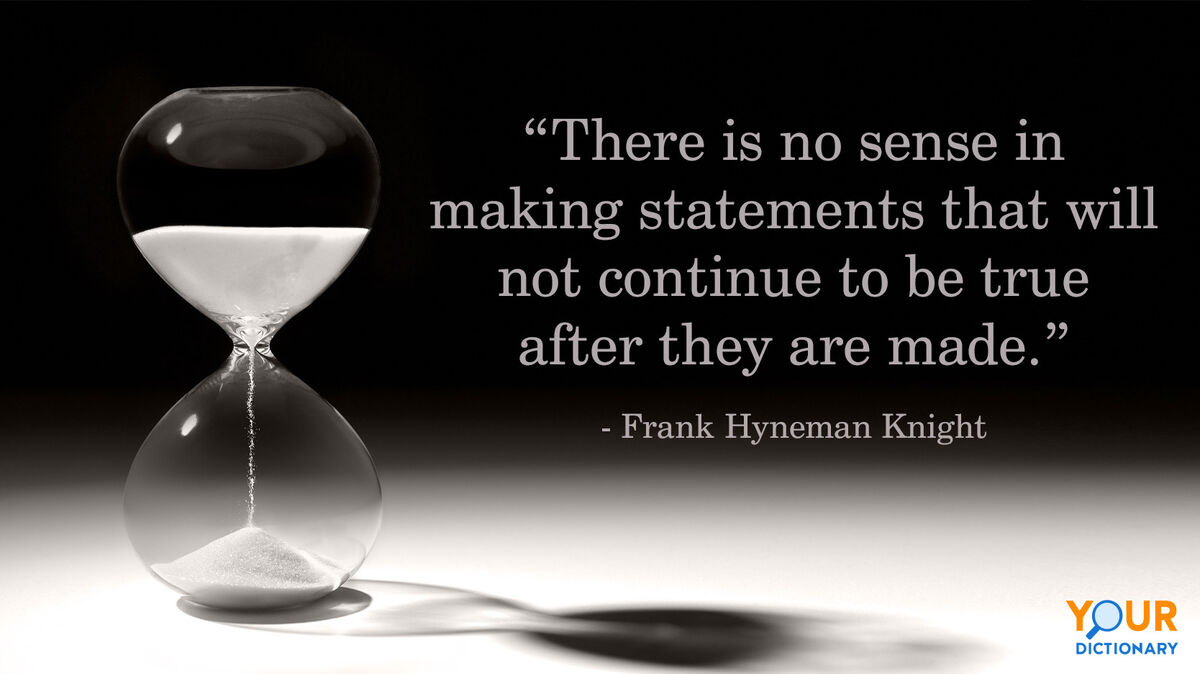 Hourglass With Frank Hyneman Knight Quote