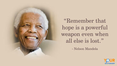 Portrait Of Nelson Mandela With Quote