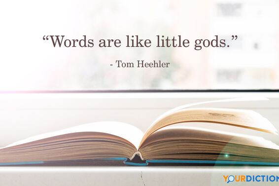 Open book on the windowsill with Tom Heehler quote