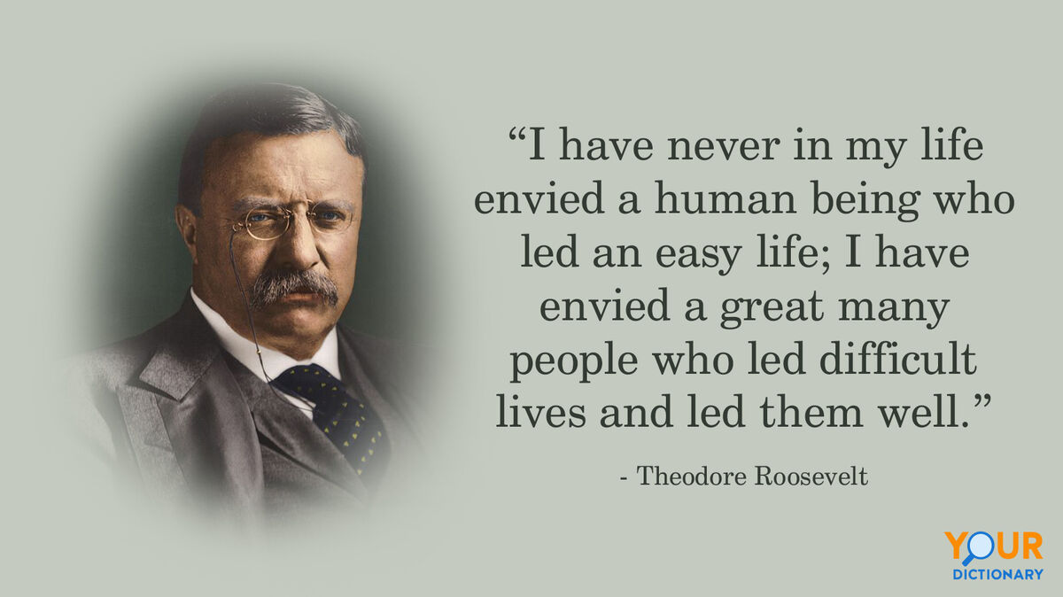 Portrait Of Theodore Roosevelt With Quote