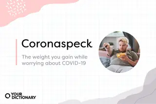 guy eating on sofa with Coronaspeck definition