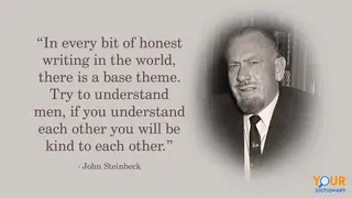 Portrait Of John Steinbeck With Quote