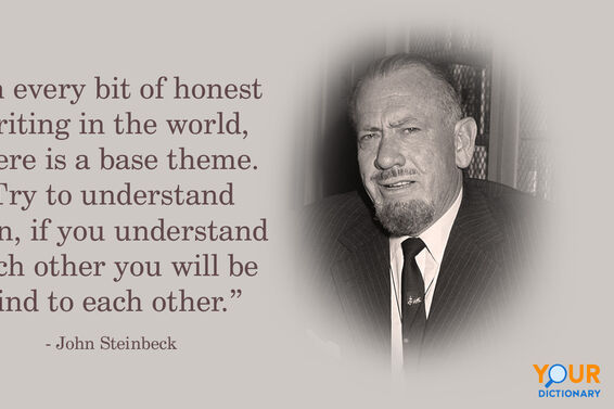 Portrait Of John Steinbeck With Quote