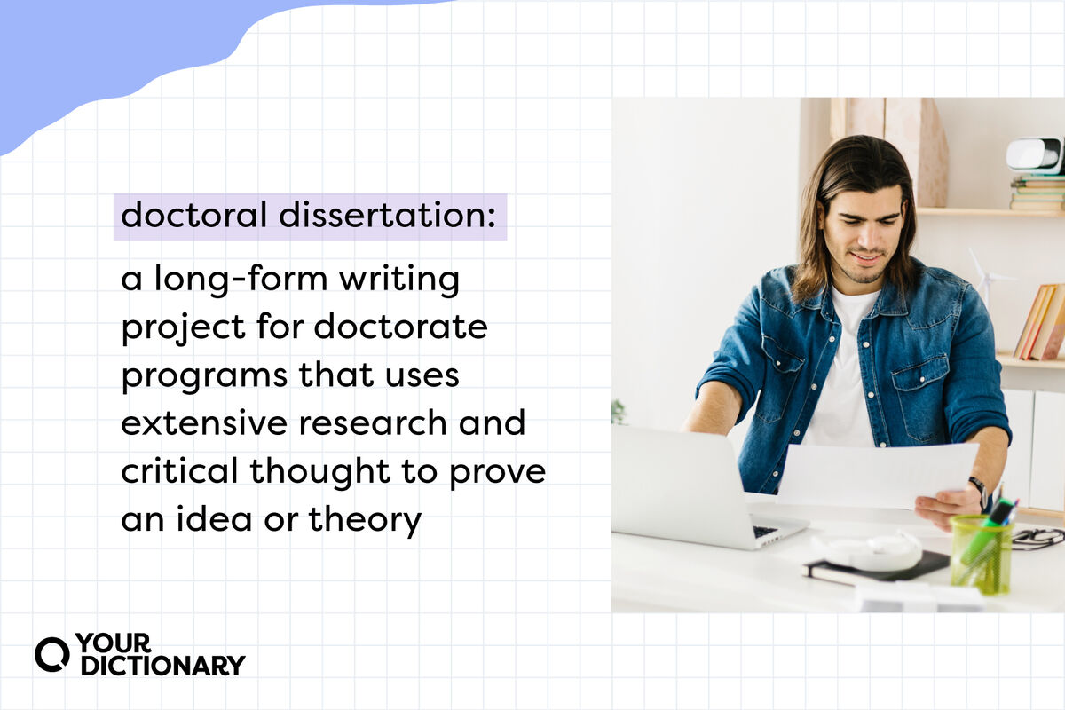 definition of "dissertation" from the article