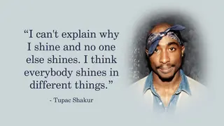 Portrait Of Tupac Shakur With Quote