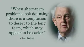 Portrait Of Tam Dalyell With Quote