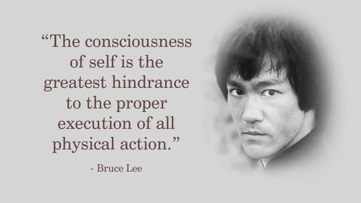 Portrait Of Bruce Lee With Quote