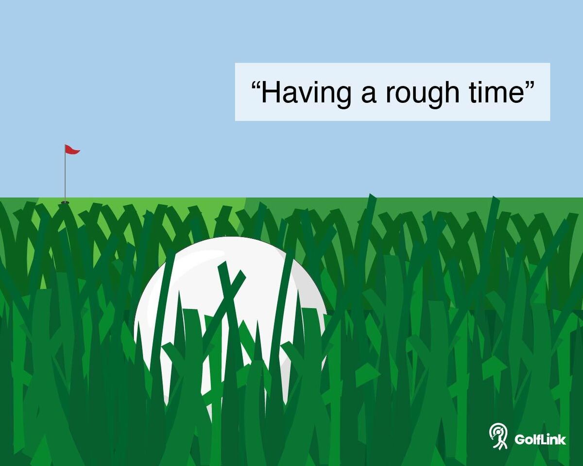 Golf ball in rough pun