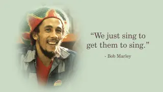 Portrait Of Bob Marley With Quote