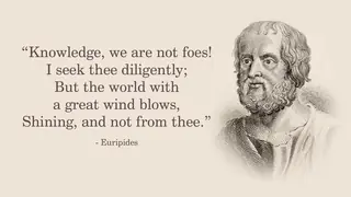 Portrait Of Euripides With Quote