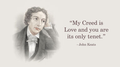 Portrait Of John Keats With Quote