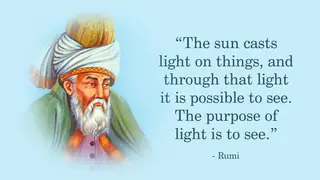 Portrait Of Rumi With Quote