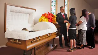 Family Receiving Guests at a Funeral