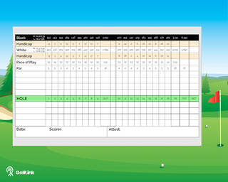 standard golf scorecard