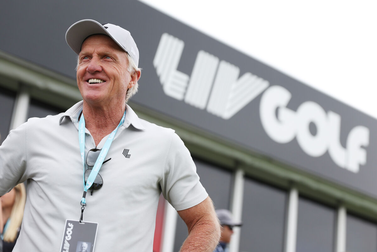Greg Norman at a LIV Golf event in 2022