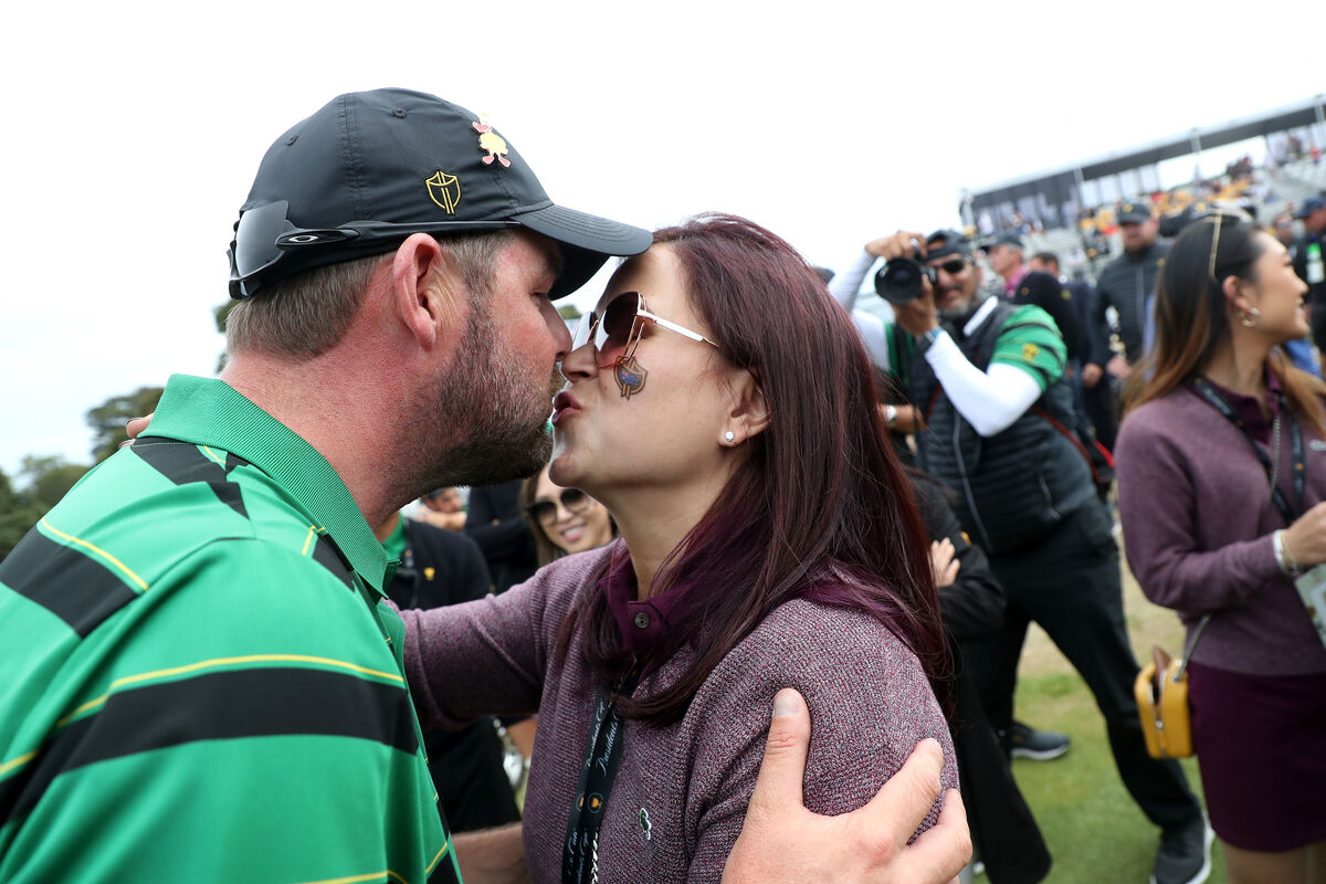 Marc Leishman and wife Audrey