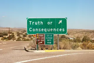 Road Sign Truth or Consequences NM