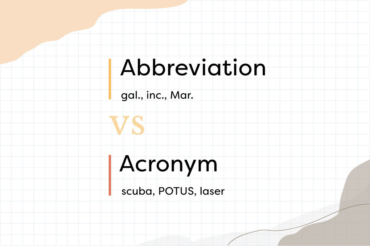 Difference Between an Abbreviation and an Acronym with examples