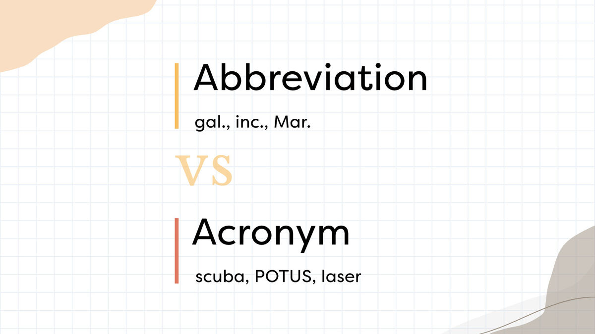 What Is the Difference Between an Abbreviation and an Acronym ...