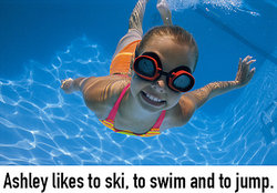 Girl swimming in a pool as parallel structure examples