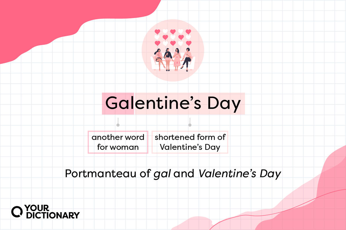 Breakdown of portmanteau's meaning for Galentine's Day from the article.