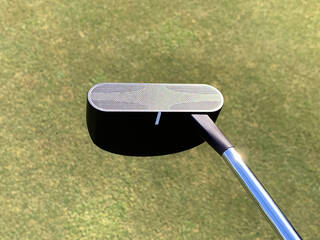 Heel-shafted Makefield mallet putter