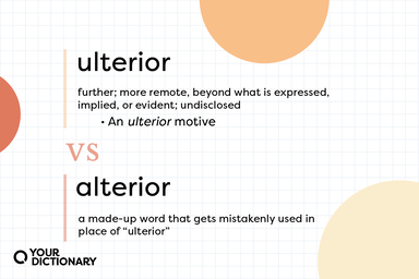Definitions of "ulterior" and "alterior" from the article.