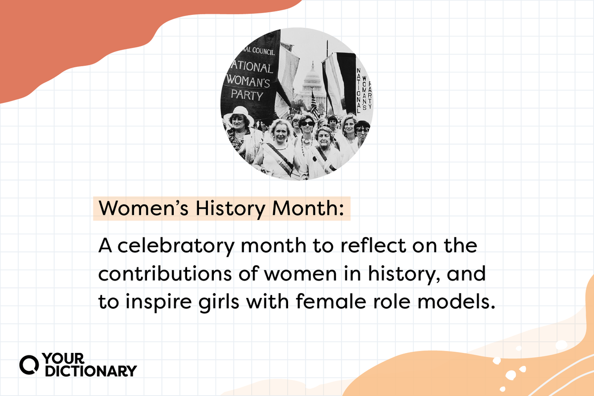Definition of women's history month from the article.