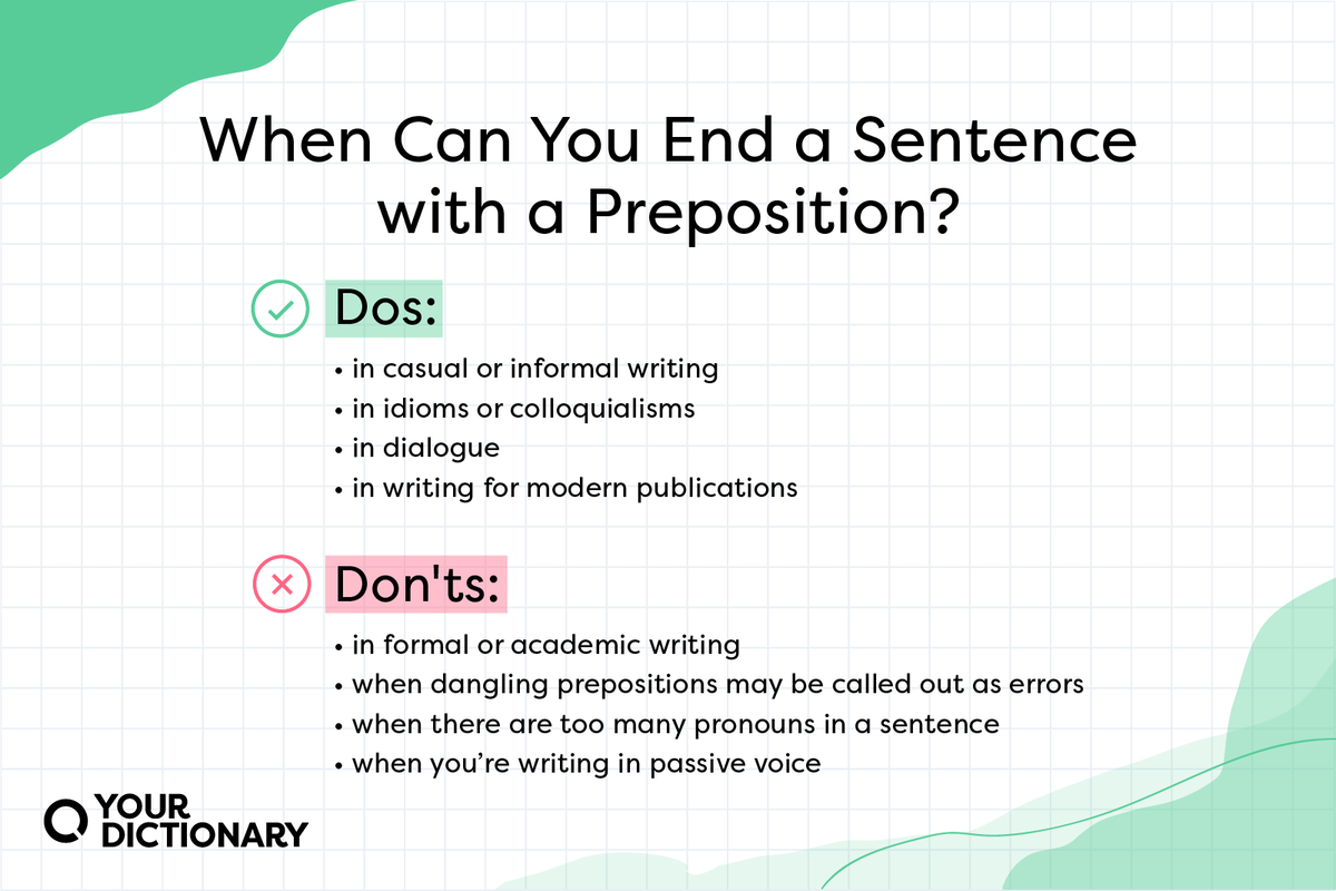 Can You End a Sentence With a Preposition? | YourDictionary