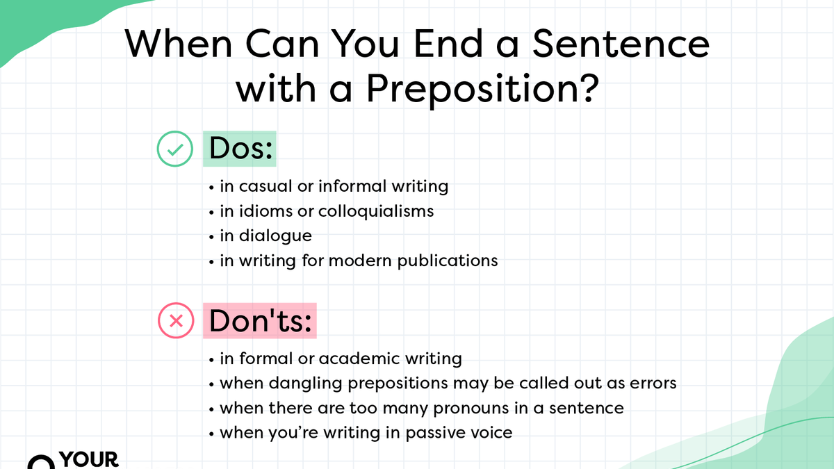 Can You End a Sentence With a Preposition? | YourDictionary