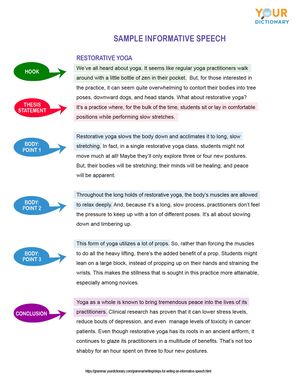 how to give informative speech