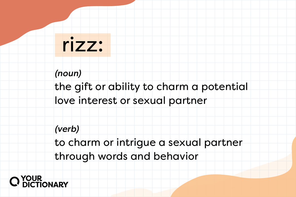 Definitions of the noun and verb forms of "rizz."