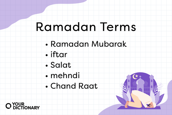 List of 5 Ramadan terms from the article.