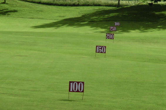 Driving Range with yardages marked