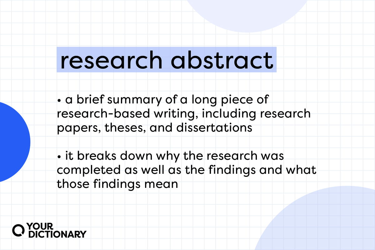 scientific research abstract