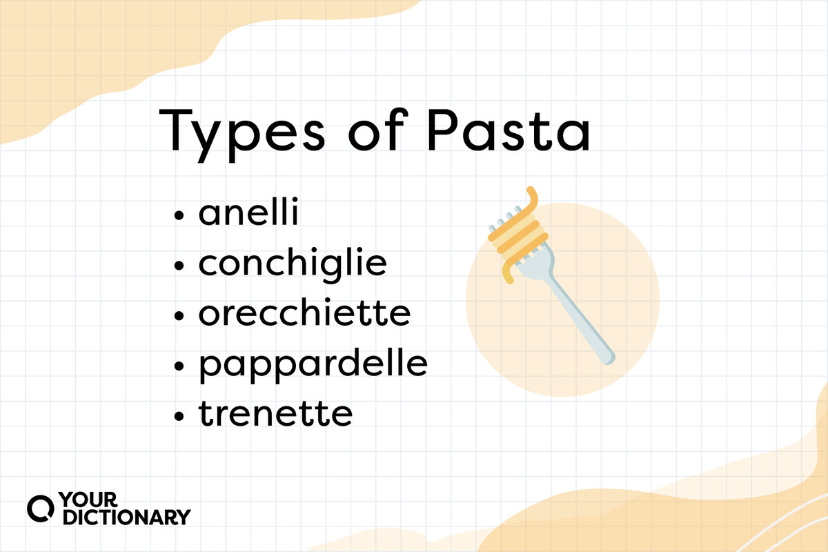 5 pasta types from the article.