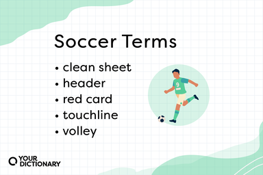 List of 5 soccer terms from the article.