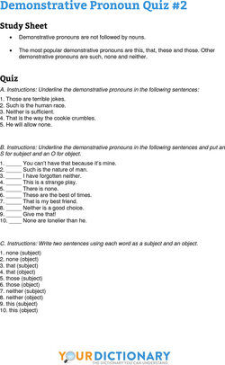 demonstrative pronoun quiz two questions