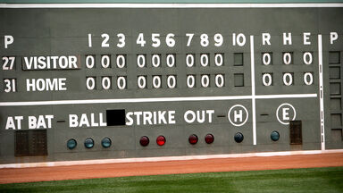 Baseball scoreboard example