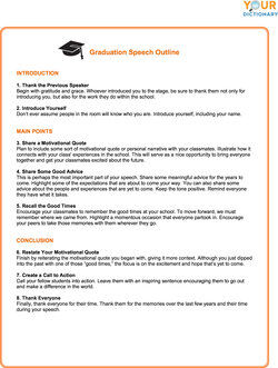 Elementary graduation speech template - mwvast