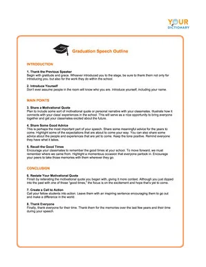 graduation speech outline