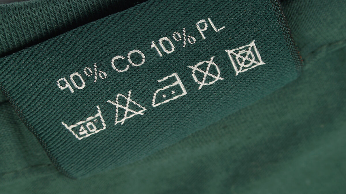 Textile abbreviations on label