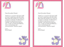baby shower thank you note