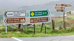 Road signs in County Kerry, Ireland