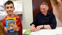 Dav Pilkey Captain Underpants book signing