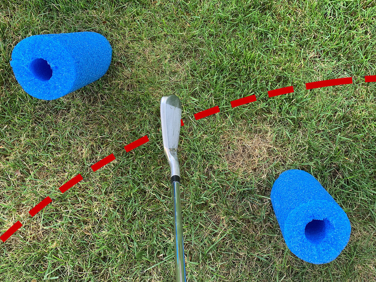 Cut up a pool noodle to train your swing path