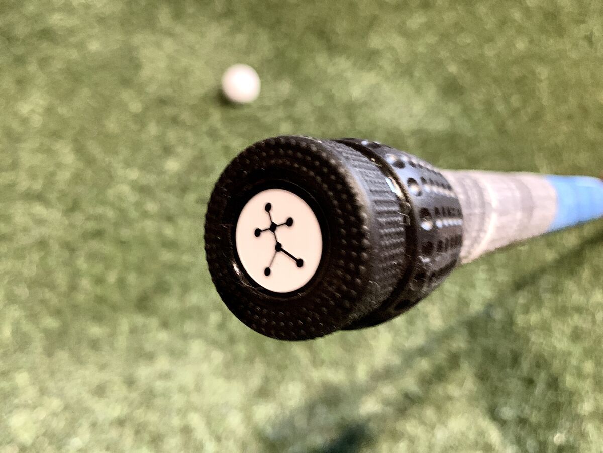 Blast golf sensor attached to a grip