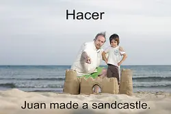 building a sandcastle
